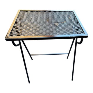 1950s Vintage Wrought Iron Accent Table For Sale