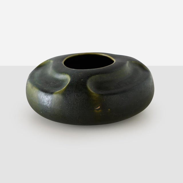 1912 Green Glazed Vase by Arequipa Pottery For Sale In San Francisco - Image 6 of 11