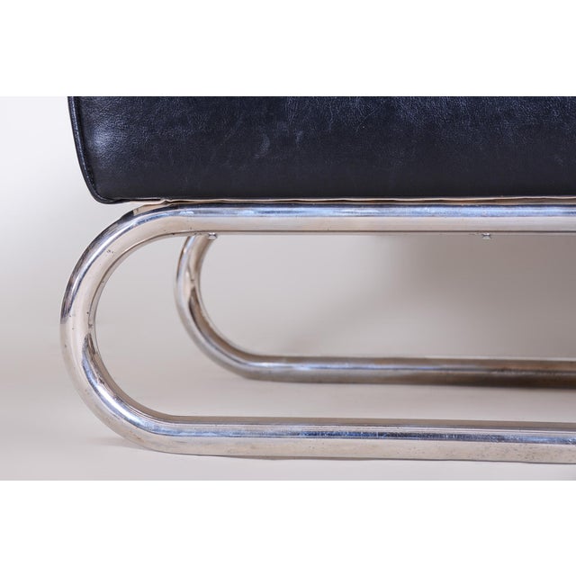 Bauhaus Leather Armchair, Czechia, 1930s For Sale - Image 10 of 13