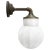 Vintage Industrial White Wall Lamp in Porcelain and Opaline Glass For Sale