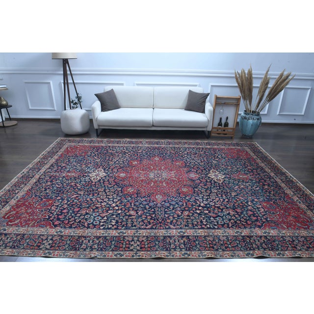 Vintage Persian Hand-Knotted area rug is a semi-antique vintage area rug. The '70s Eastern region of Anatolian's unique...