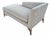 Nancy Corzine Venetian Sterling Silver Giltwood Chaise W Cut Velvet Upholstery. “Fontaine” chaise