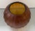 French Art Deco Amber Glass Faceted Rose Bowl Vase For Sale - Image 9 of 13