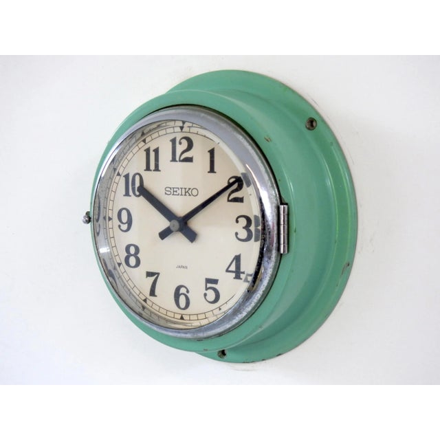 Nautical Vintage 1980 Maritime Seiko Wall Clock For Sale - Image 3 of 8