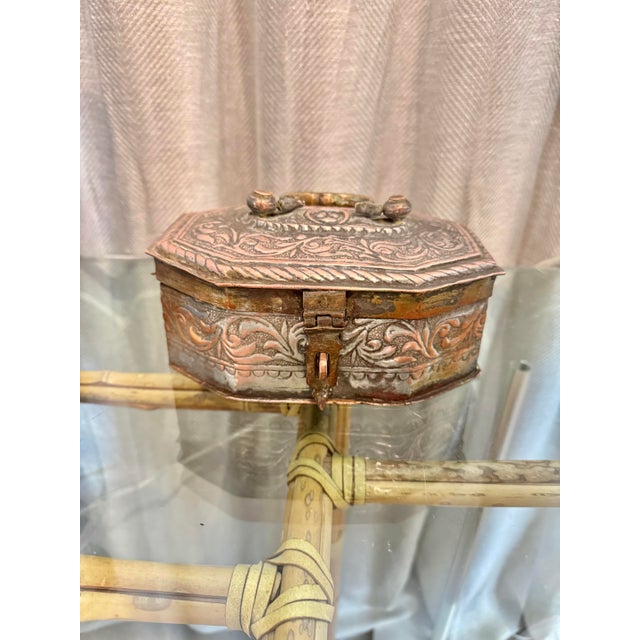Antique Copper Inkwells Box For Sale In Miami - Image 6 of 8