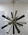 Elk Home Solara Polished Nickel Metal 6 Light Chandelier Sputnik Design The solid turned wood spindles that radiate...