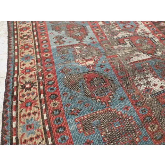 Early 20th Century Galerie Shabab Collection Early 20th Century Distressed Caucasian Kazak Rug For Sale - Image 5 of 10