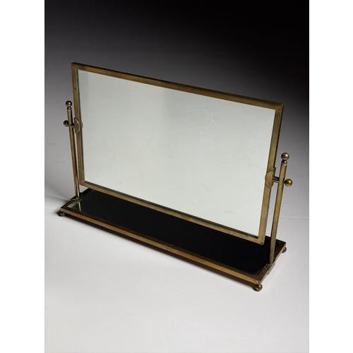 French Make-Up Mirror in Brass For Sale - Image 11 of 12