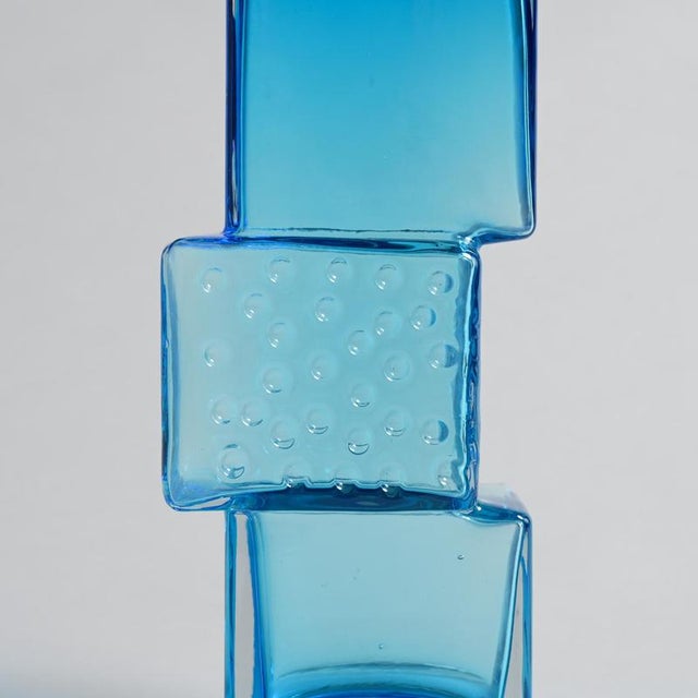 Blue Drunken Bricklayer Vase by Whitefriars Glass, 1960s For Sale - Image 17 of 18