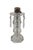 Mid-Century Modern 2 Mid Century Etched Glass Crystal Hurricane Candlestick Boudoir Lamps 20" For Sale - Image 3 of 18