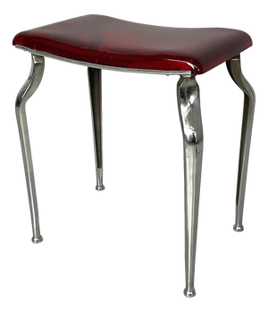 Art Deco Italian Bakelite and Metal Stool, 1930s