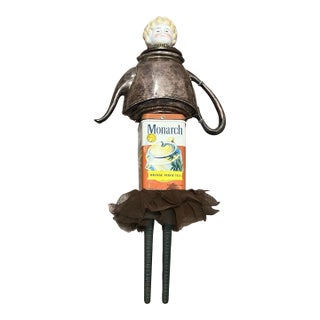 Contemporary Bill Finks Primitive Twig Wall Doll Tea Pot For Sale