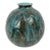 Round Mid-Century Ceramic Vase, Studio Pottery Vase Signed For Sale