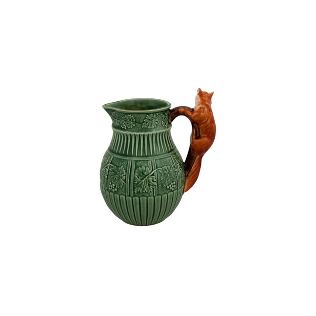 Traditional Bordallo Pinheiro Fox Pitcher, 51 oz For Sale - Image 3 of 3