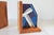 Wood Pair of Vintage Wood and Stained Glass Bookends For Sale - Image 7 of 10