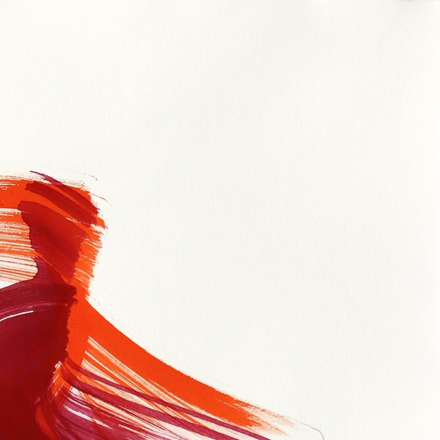 Contemporary The Red Cloth 142 - Minimalist Figurative Ink Painting on Paper Original Artwork by Bettina Mauel For Sale - Image 3 of 6