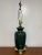 Hollywood Regency Mid 20th Century Hollywood Regency Green Ceramic Table Lamp Brass Base Vintage 30” Tall For Sale - Image 3 of 12