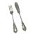 1980s Silver 12 Pair Fish Eaters, 12 Fish Forks & 12 Fish Knives, Lily - 24 pcs For Sale