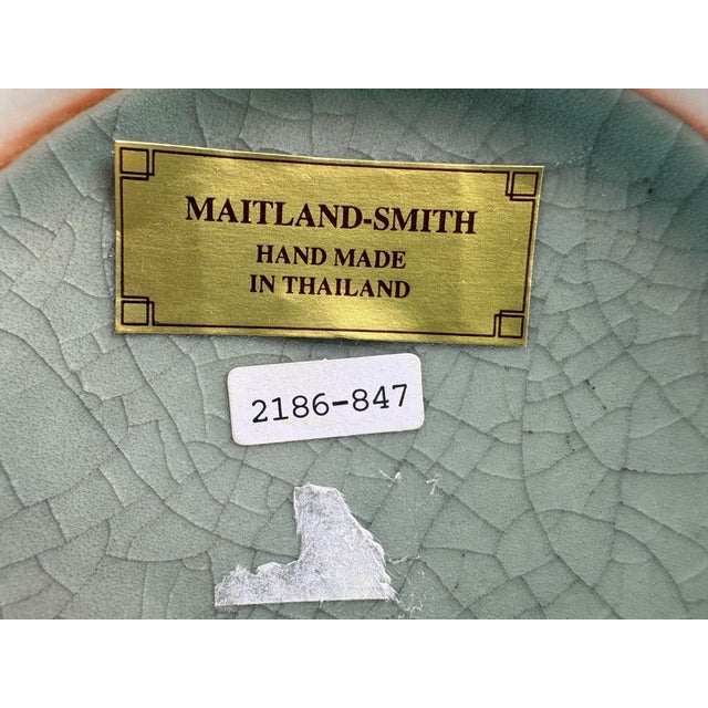 Elegant Hand Painted Pottery Vases by Maitland Smith For Sale In Philadelphia - Image 6 of 10