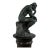 After Rodin “The Thinker” Bronze Sculpture, Signed, Green Patina – 14” For Sale