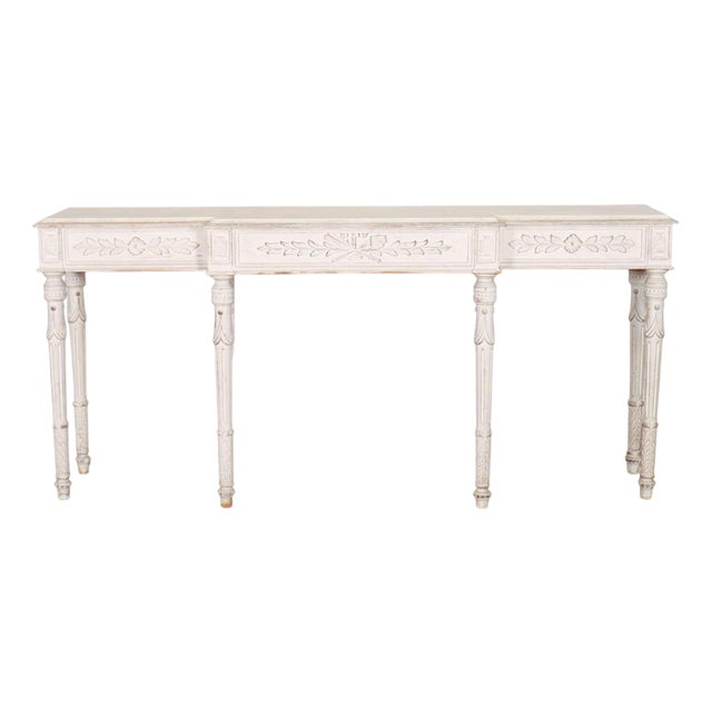 Painted Breakfront Console Table, 1950s For Sale