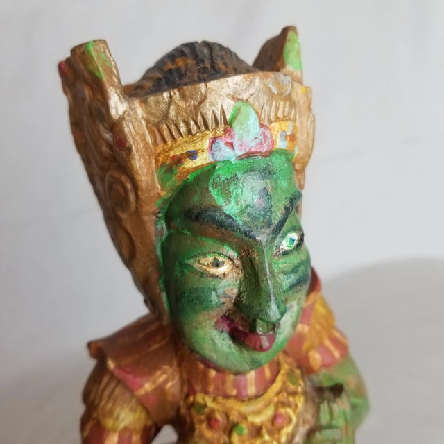 Early 20th Century Early 20th Century Indonesian Carved Figure For Sale - Image 5 of 9