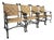 Organic Modern Hand-Wrought Iron & Woven Raffia Armchairs – Set of 4 For Sale