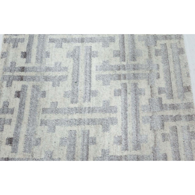 Modern Geometric Terra Hand-Knotted Wool Runner by Doris Leslie Blau For Sale - Image 4 of 8