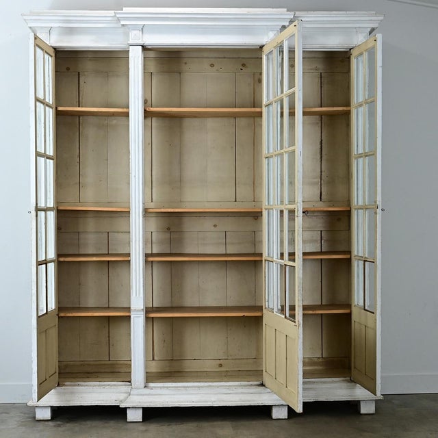 Louis Philippe French 19th Century Painted Pine Bibliotheque For Sale - Image 4 of 18