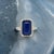 Sapphire Diamond Ring Size 6.25 14k Gold 6.84 TCW Certified For Sale - Image 4 of 13