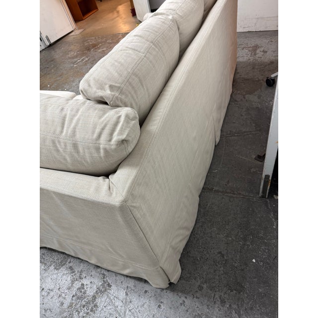 Lee Industries With Marie Flora Linen Coverall Sectional For Sale In San Francisco - Image 6 of 12