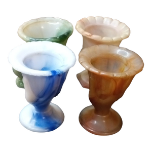 Assorted Set of 4 Acro-Agate Figurines, 1980s