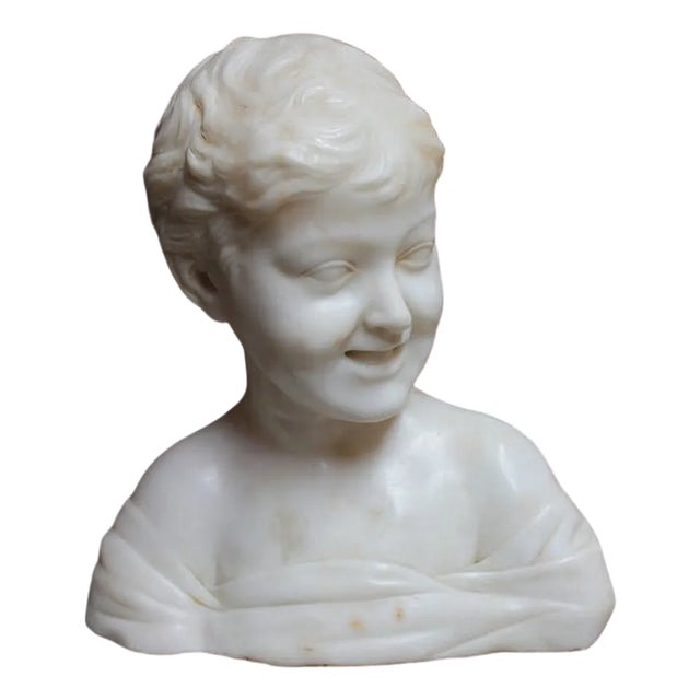 Child's Bust, 20th Century, Marble For Sale