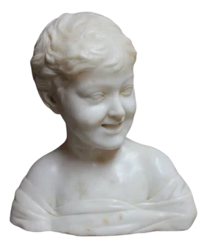 Child's Bust, 20th Century, Marble