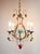 French Bronze Chandelier with Colored Crystals, 1950s For Sale - Image 10 of 12