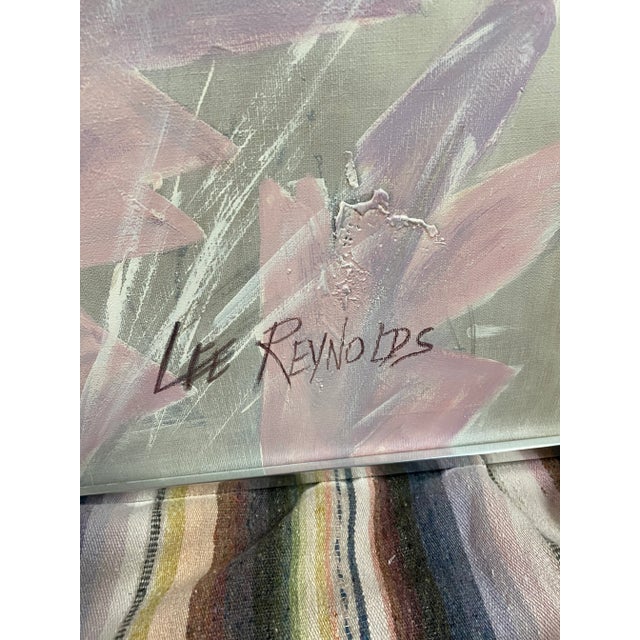 Lee Reynolds Vintage Signed Lee Reynold Abstract Large Scale Textural Oil Paintingl For Sale - Image 4 of 4