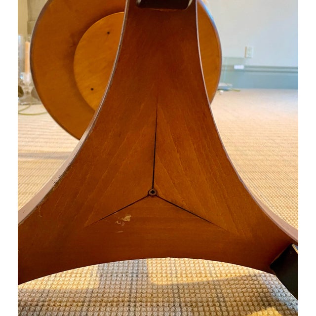 Wood French Regency Round End Table With Burl Wood Base For Sale - Image 7 of 9