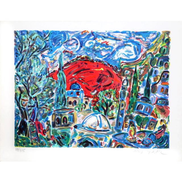 Modern Amos Yaskil Village in the Valley Lithograph For Sale - Image 3 of 3