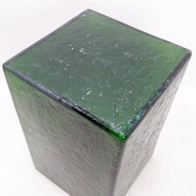 Translucent Bottle Green Acrylic Pedestal For Sale - Image 11 of 12