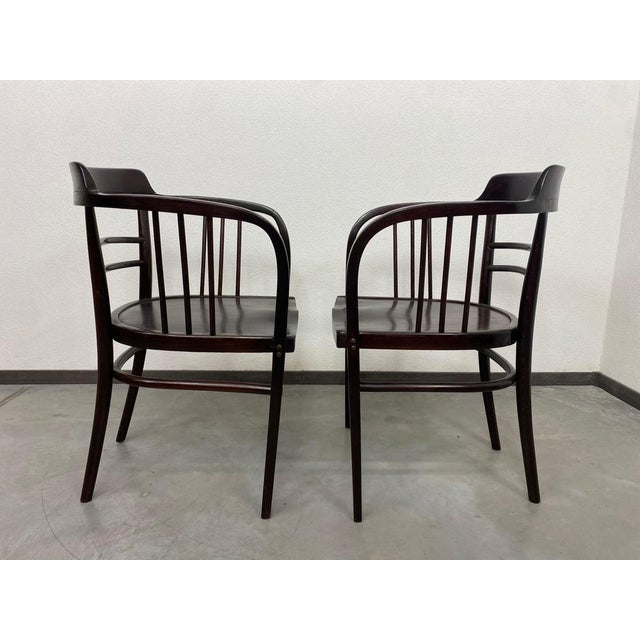 Secession No. 6093 Armchairs attributed to Otto Wagner for Thonet, 1890s, Set of 2 For Sale - Image 3 of 11