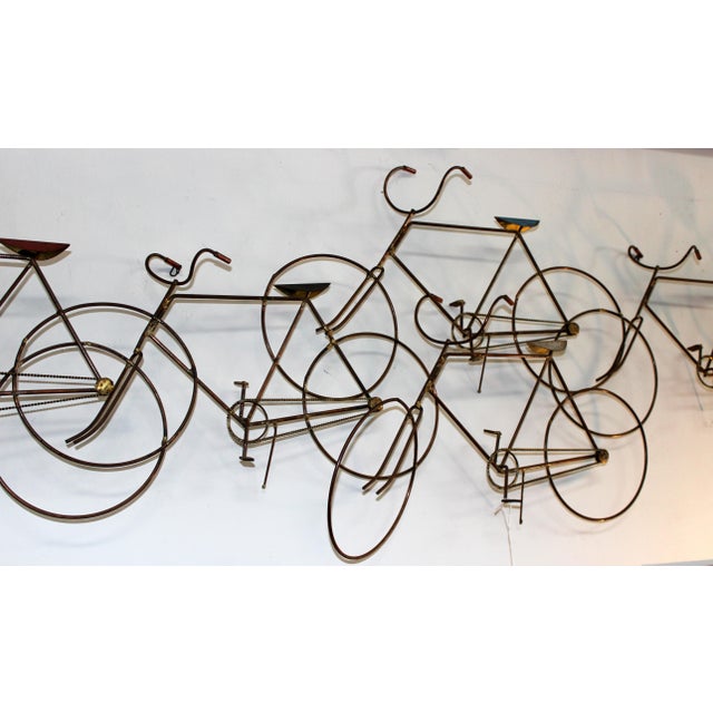 Mid-Century Modern 1970s Curtis Jere Bicycles Wall Sculpture For Sale - Image 3 of 5