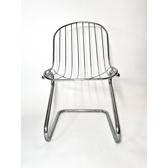 Metal Dining Chairs with Brown Velvet Cushions, Italy, 1970s, Set of 2 For Sale - Image 11 of 15