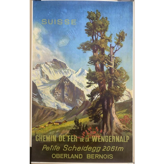 Wengernalp Railway Poster from Ernst Hodel, 1951 For Sale - Image 11 of 11