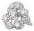 Vintage 1.41ctw Diamond Cluster Ring 14k White Gold Heart Accents Size 5.5 For Sale
