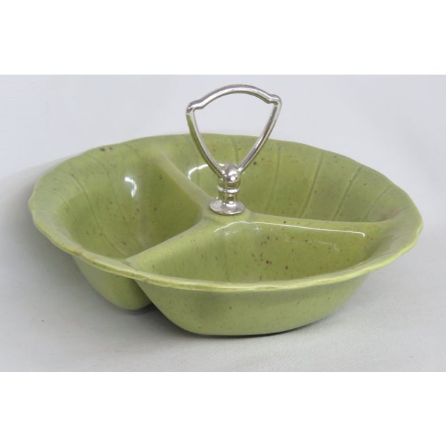 Lane and Co 1960 Van Nuys California 3000 Divided Serving Tray With Handle 4637b For Sale - Image 4 of 16