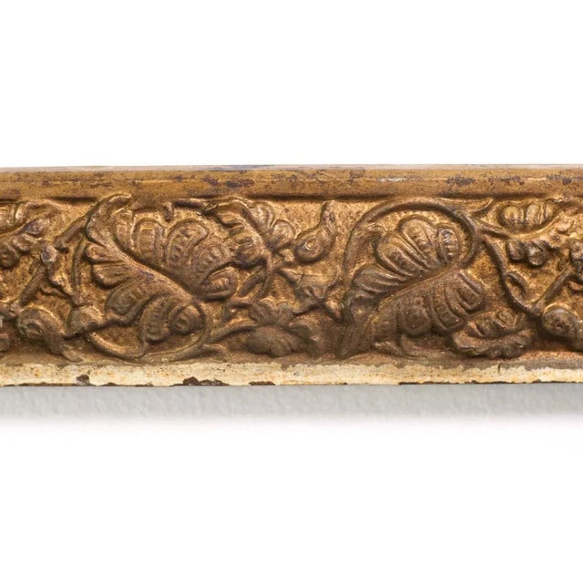 Traditional Antique Cast Iron Fireplace Frame Insert With Foliage Details For Sale - Image 3 of 10