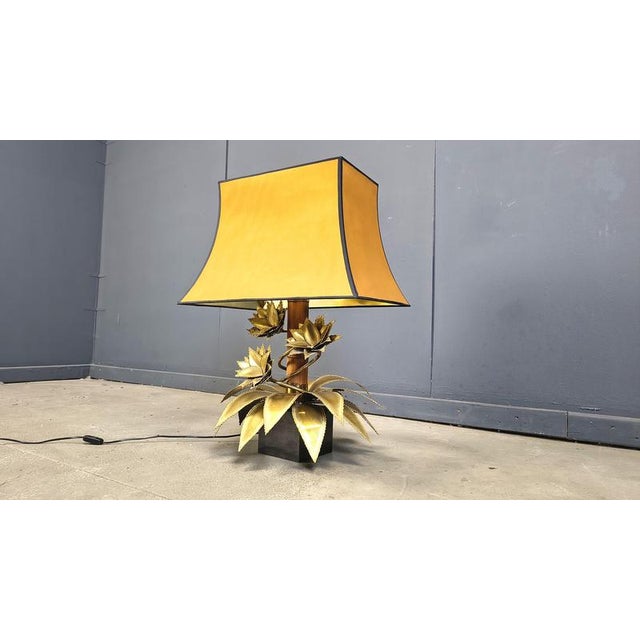 Floral Table Lamp from Maison Jansen, 1970s For Sale - Image 9 of 12