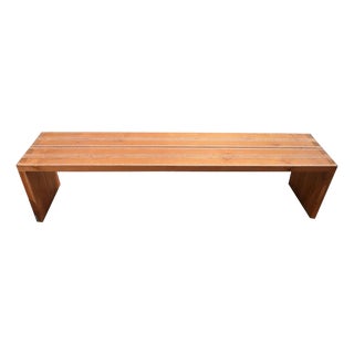 Andrianna Shamaris Shell Inlay and Teak Wood Bench For Sale