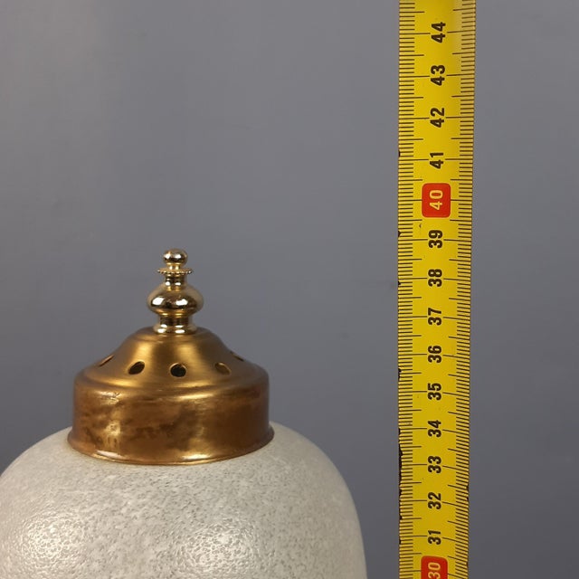 Modern Murano Glass and Brass Mushroom Table Lamp, 1970s For Sale - Image 14 of 15
