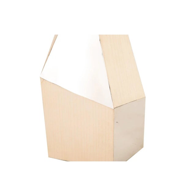 Contemporary Phillips Collection Stainless Steel Vase, White Veneer For Sale - Image 3 of 6